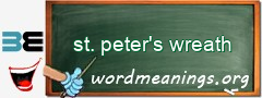 WordMeaning blackboard for st. peter's wreath